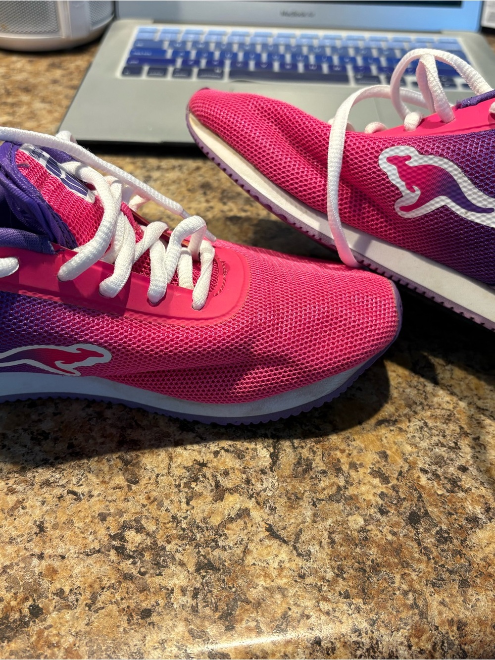Women’s Pink Mesh Lace-Up Sneakers